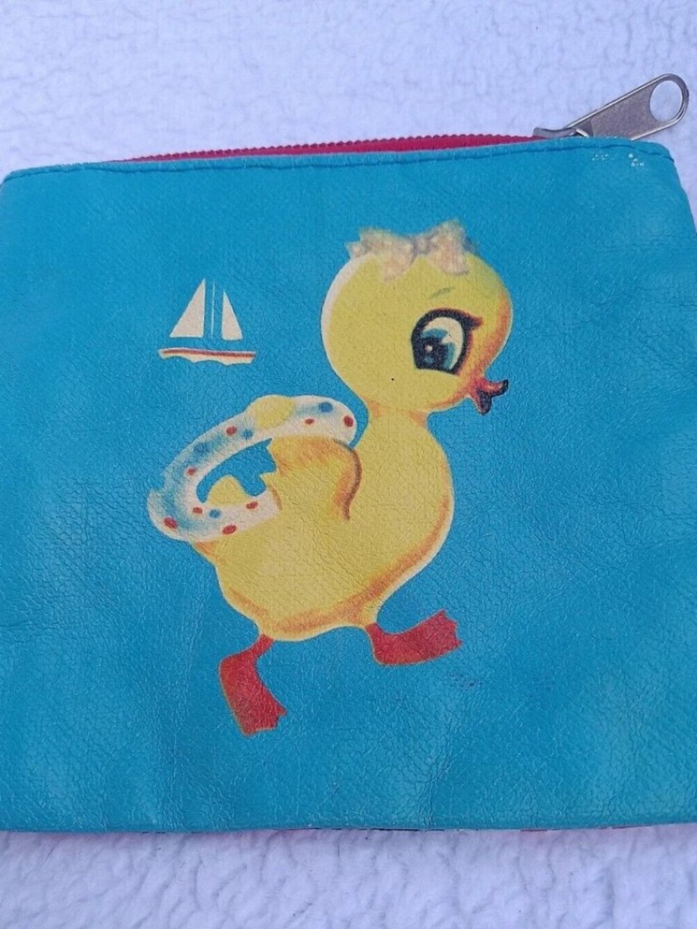 Vintage Maymaykiny for Global Affairs Yellow DuckDuckling Zipper Clutch